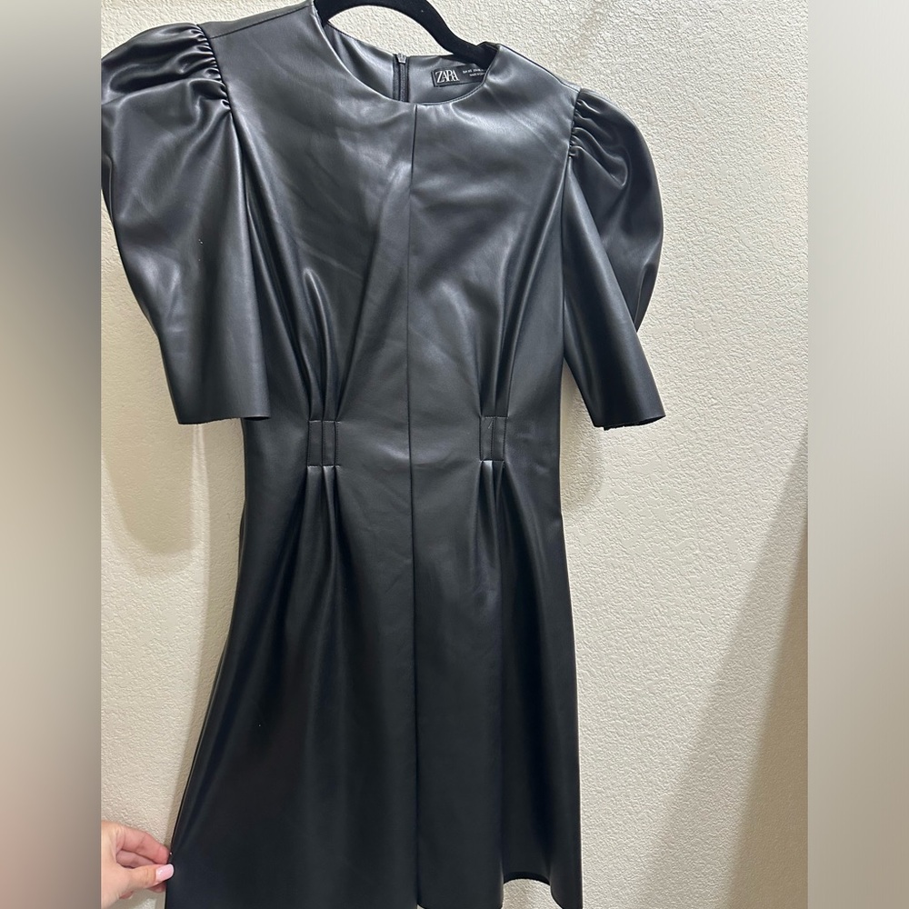 FAUX LEATHER ZARA MINI DRESS